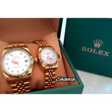 ساعت مچی ست مردانه و زنانه ROLEX مدل OYSTER PERPETUAL DATEJUST ( اورجینال - قاب طلا)