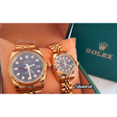 ساعت مچی ست مردانه و زنانه ROLEX مدل OYSTER PERPETUAL DATEJUST ( اورجینال - قاب طلا)