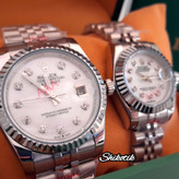 ساعت مچی ست مردانه و زنانه ROLEX مدل OYSTER PERPETUAL DATEJUST ( اورجینال - قاب طلا)