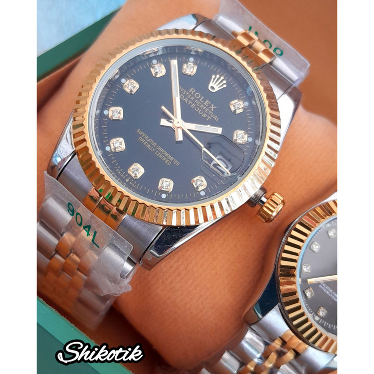 ساعت مچی ست مردانه و زنانه ROLEX مدل OYSTER PERPETUAL DATEJUST ( اورجینال - قاب طلا)